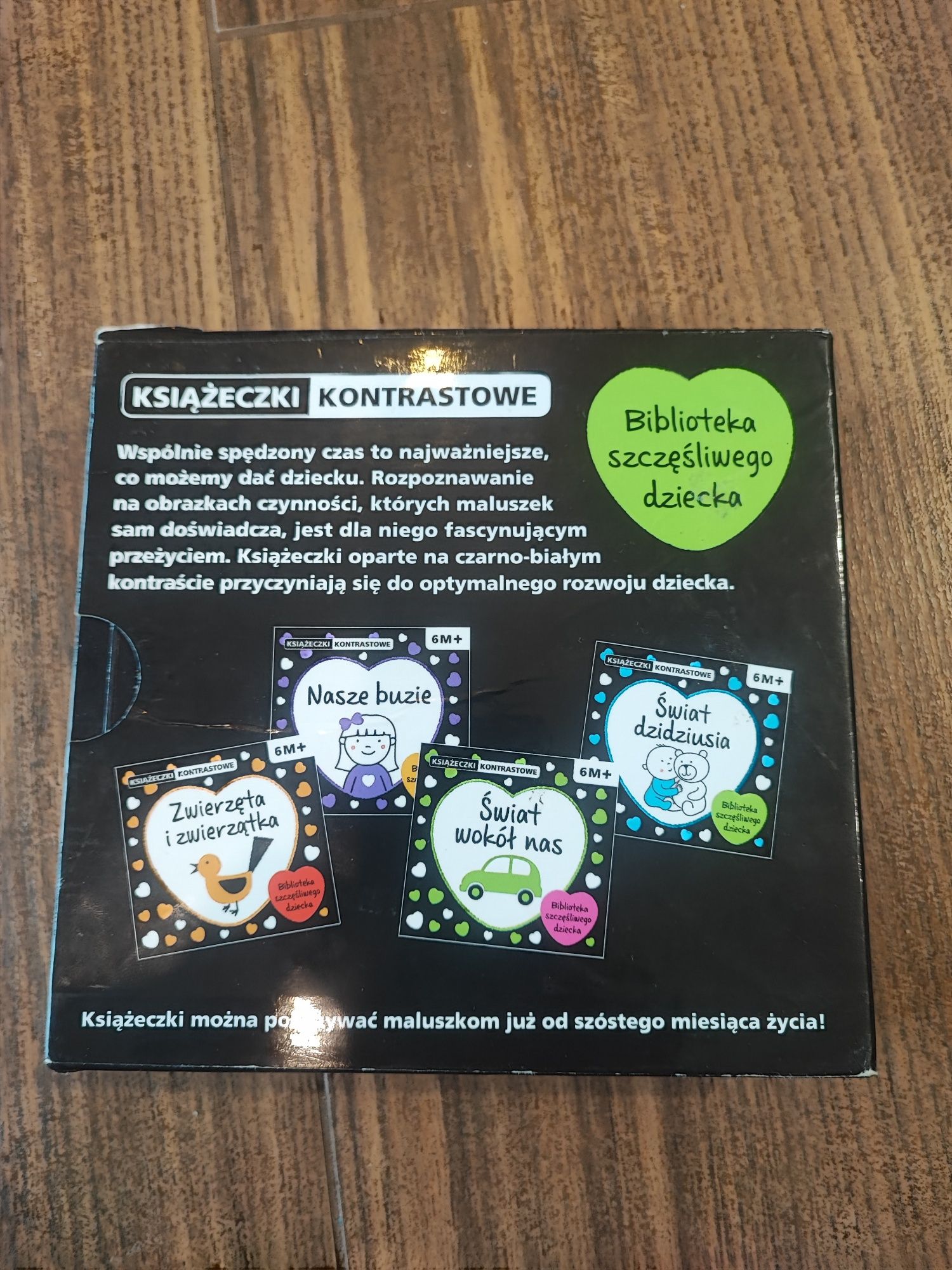 Ksiażeczki kontrastowe 6m+