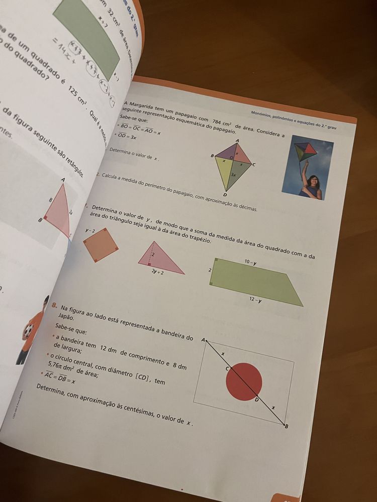 Caderno de Exercicios de Matematica, 8 ano