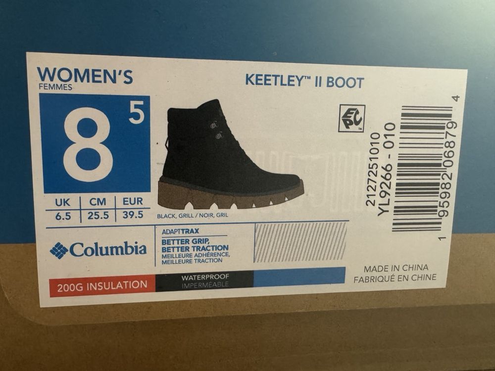 Жіночі черевики Columbia Нові 39,5.