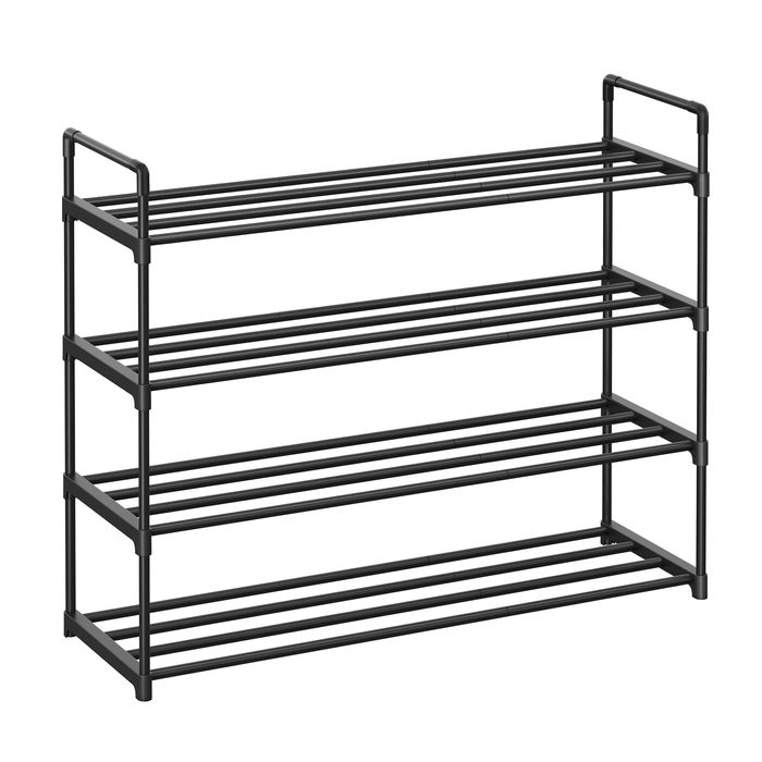 Regał na buty półka metalowa organizer 4 poziomy  92 x 30 x 73 cm