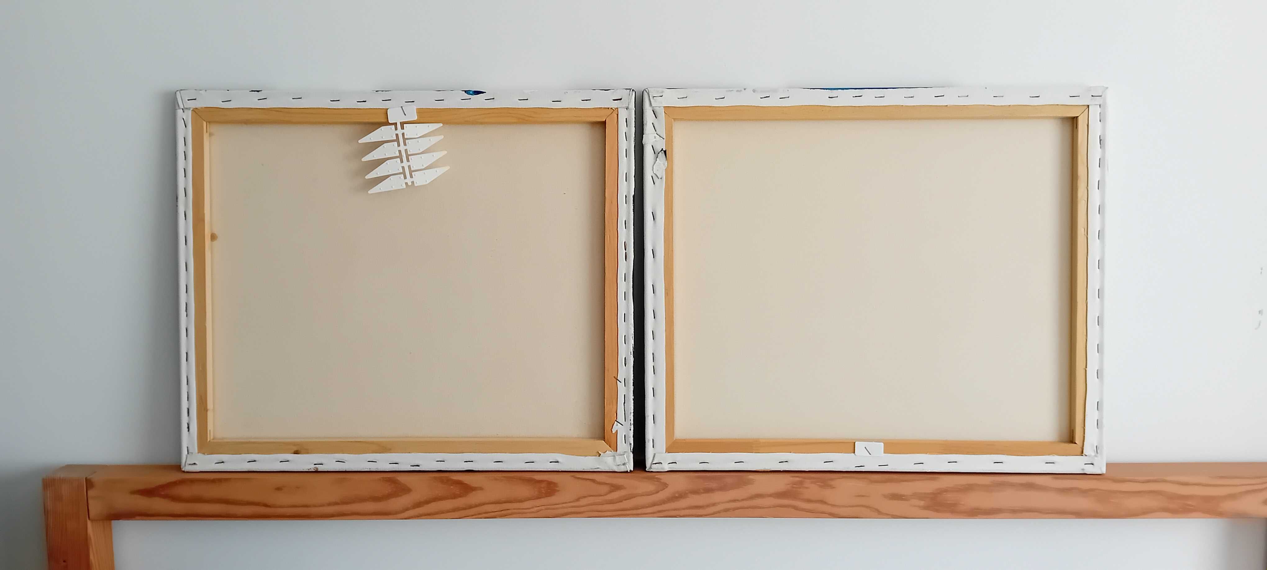 2 Quadros decorativos acrílico sobre tela