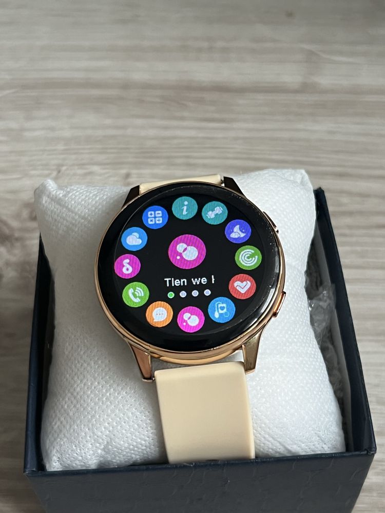 Smartwatch Active 2 z funkcją rozmów, 2 paski, menu po polsku