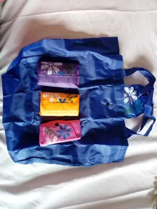 Torebka na zakupy materiałowa torba zakupowa składana kolorowa