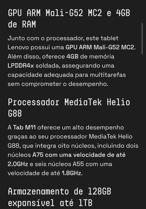 Tablet Lenovo - Tab 11 c/ pen