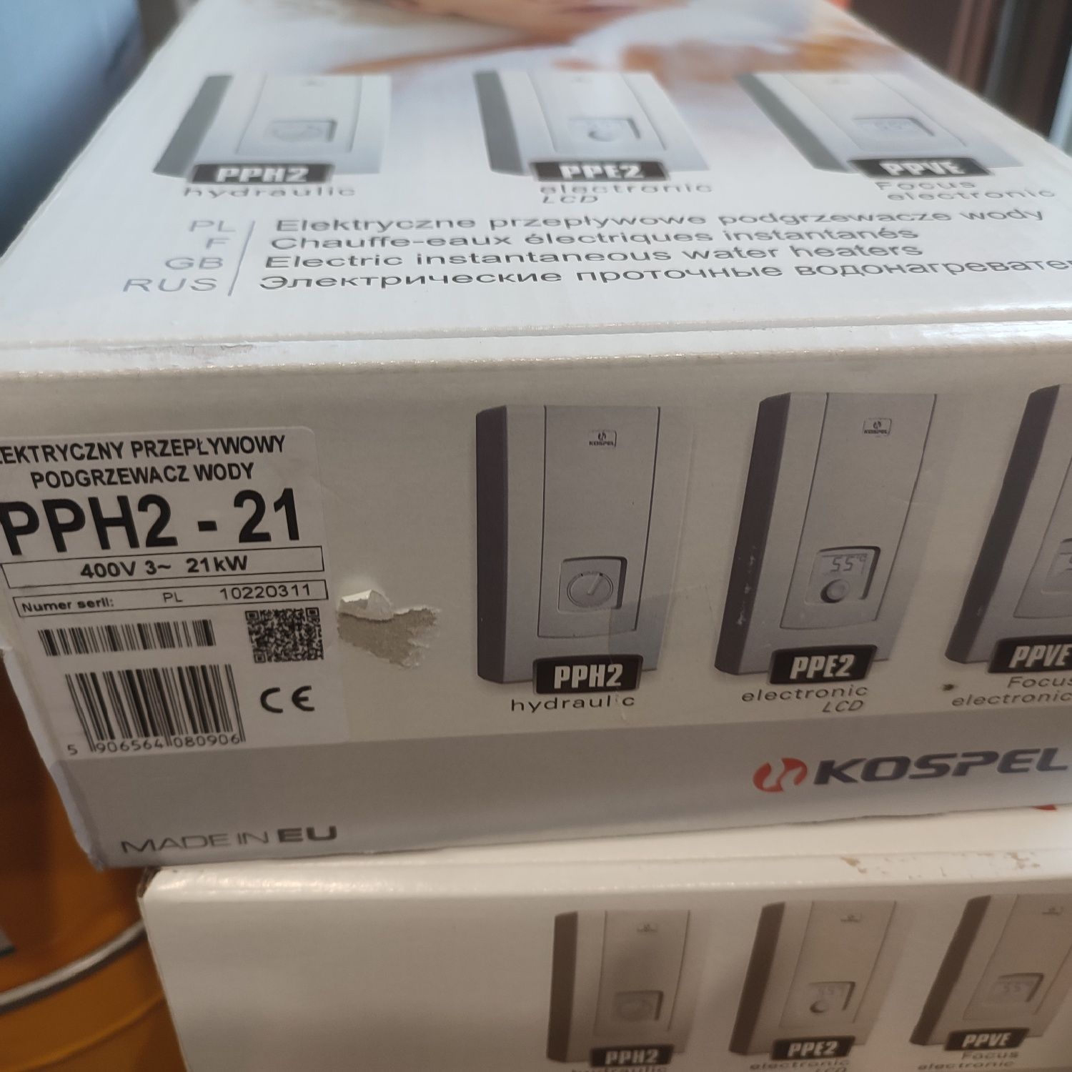Elektryczny podgrzewacz wody KOSPEL PPH2-21 na siłę 3f NOWY przeplywow