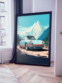 Plakat na Ścianę Obraz Porshe 911 Auto Sportowe 40x50 cm ElliveX