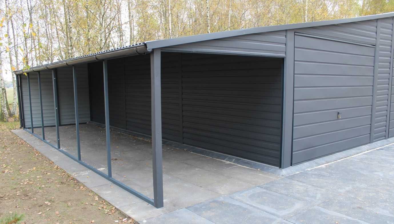 Hala rolnicza magazyn na maszyny wiata garaż blaszany 20x8m (dostawa)