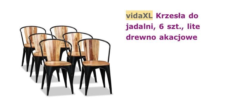 Krzesła do jadalni - lite drewno akacjowe, cena za sztukę