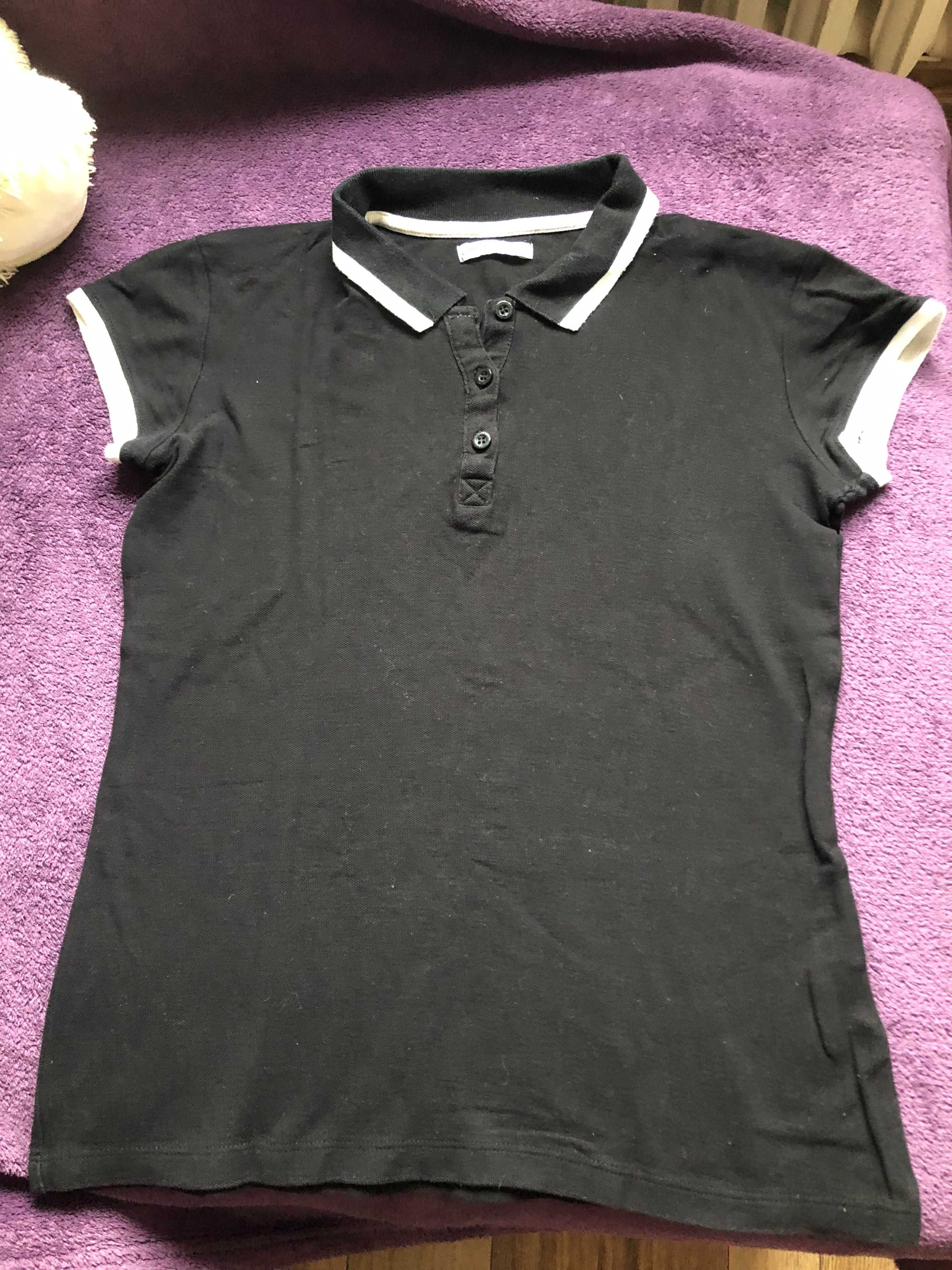 Czarna buzka/t-shirt polo Cropp (rozm. XS/S)