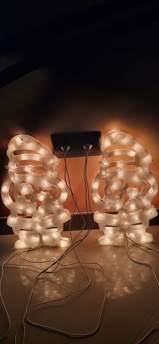 Mikołaj krasnal święta oświetlenie dekoracja 40cm