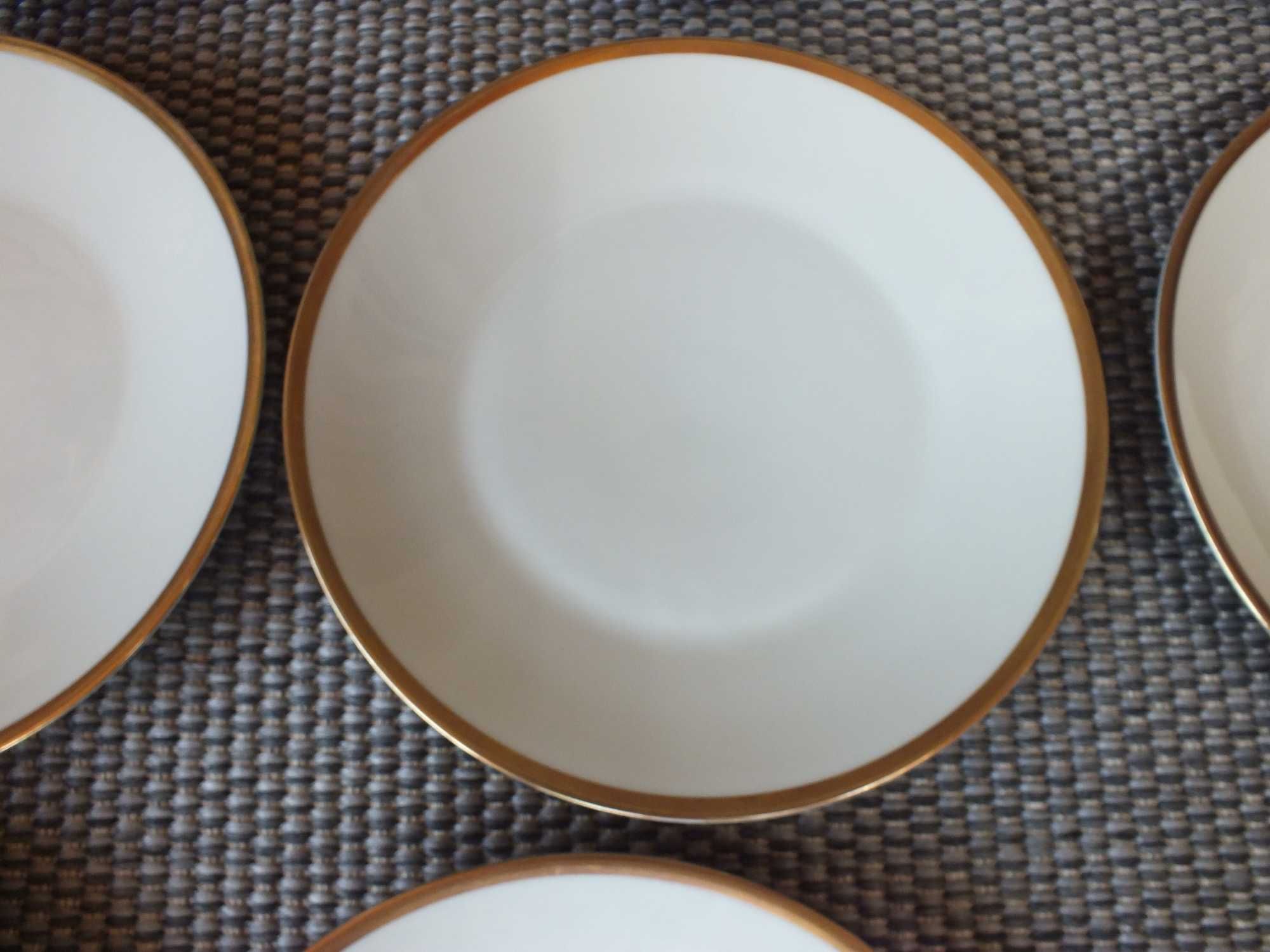 Talerze talerz Rosenthal  kremowe + złocenie 10 szt b060311