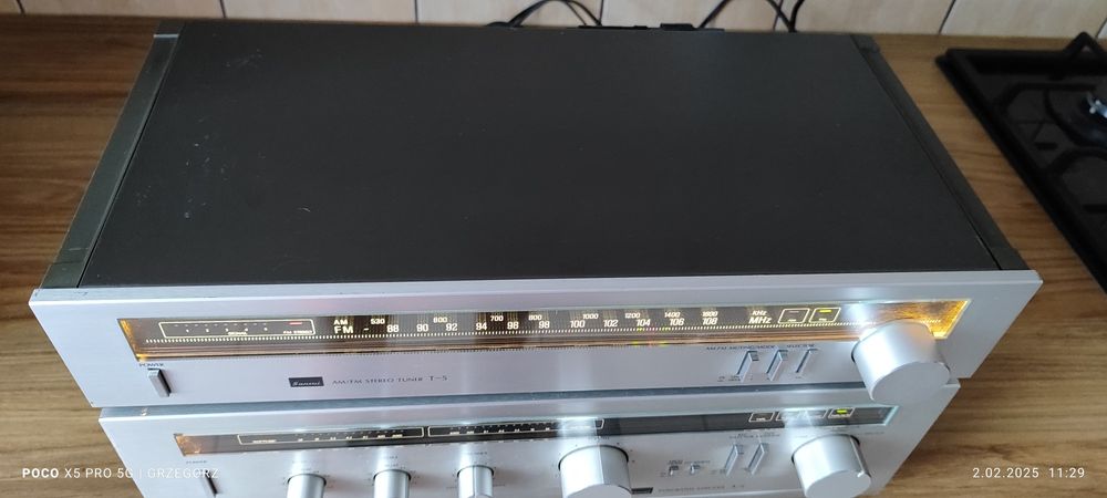 Sansui A5 wzmacniacz+Sansui T5 tuner stan kolekcjonerski