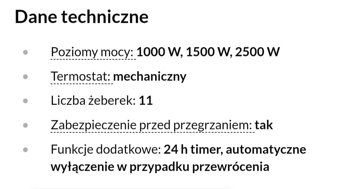 Grzejnik olejowy Raven