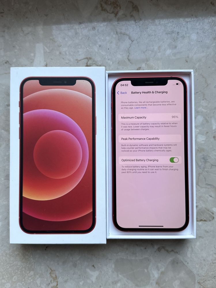 IPhone 12 Product Red 128gb Ideal / 95% baterii / zestaw