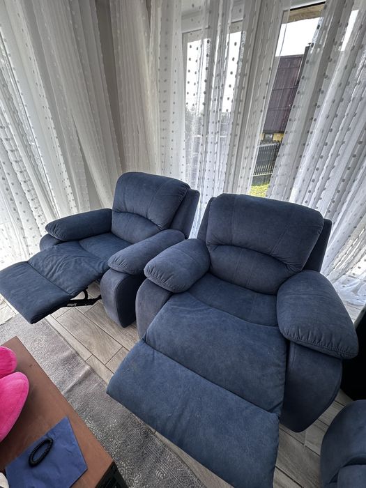 Komplet Wypoczynkowy Sofa Orlando, Fotele rozkladane obrotowe z werony