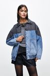 Контрастна джинсова куртка-бомбер Pull&Bear