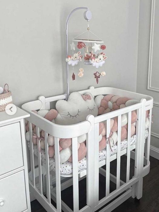 Ліжко люлька трансформер для новонародженого матрац