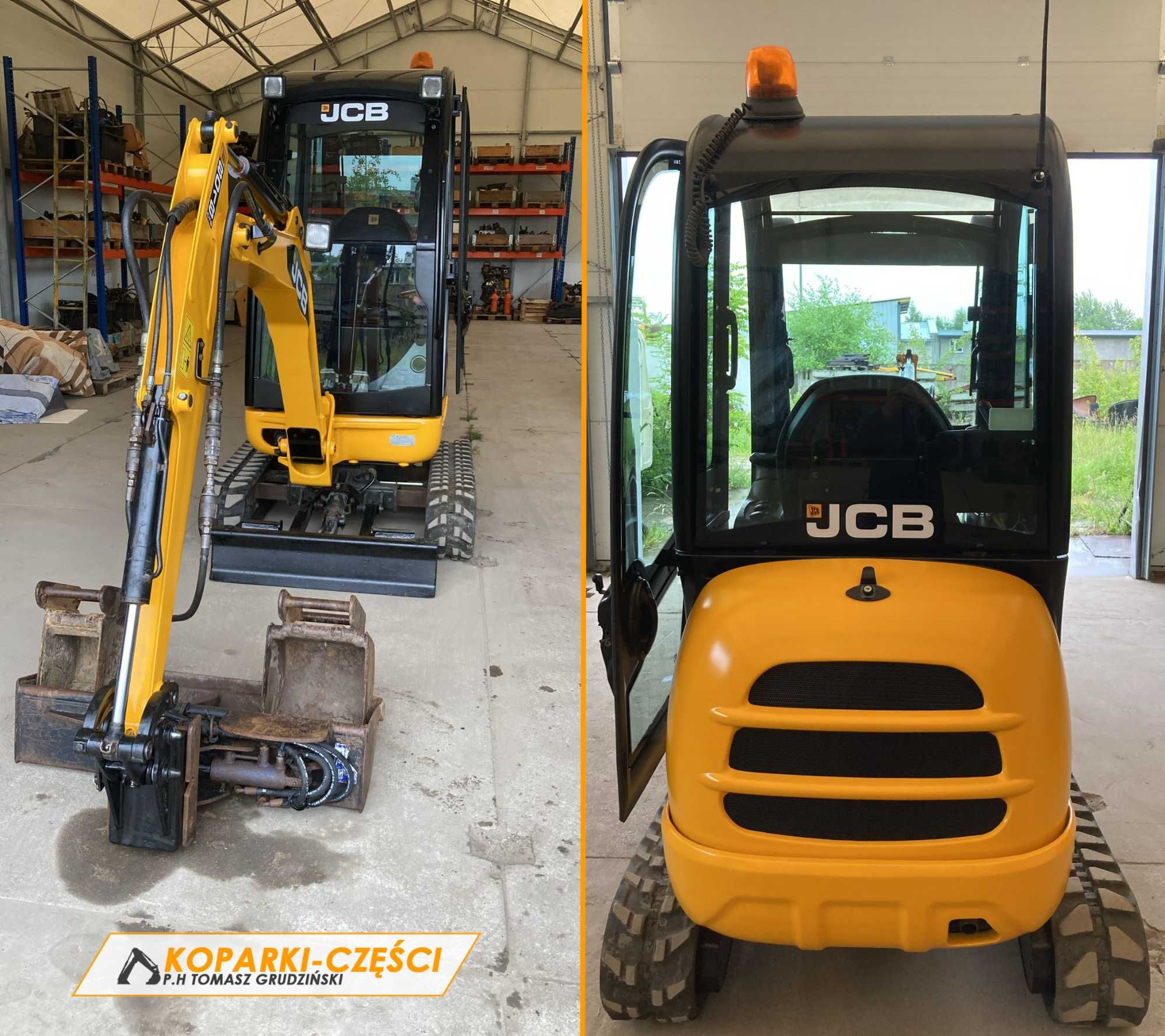 Mini koparka JCB 8018, skarpówka hydrauliczna 3 łyżki 2012 rok z Danii