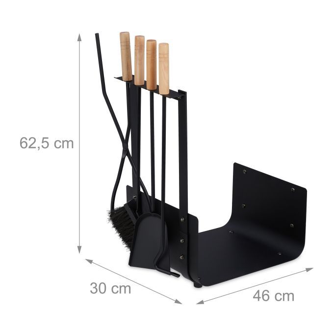 Kosz na drewno opałowe z akcesoriami