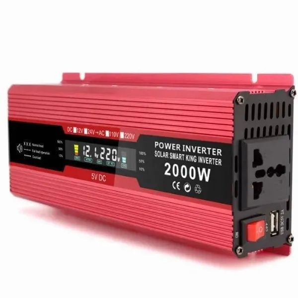 Преобразователь авто (инвертор) UKC 12V-220V 2000W KC-2000d LCD