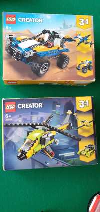 2x Klocki Lego helikopter Creator 31092 i 31087 Gratis straż i policja