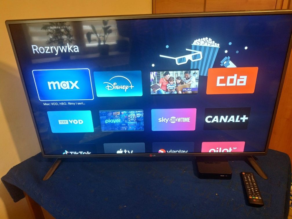 TV 32" LG + Smart TV dekoder box WIFI Android Netflix YouTube