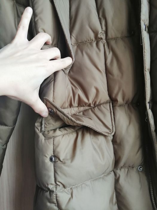 Puchowy płaszcz kurtka pikowana męska L