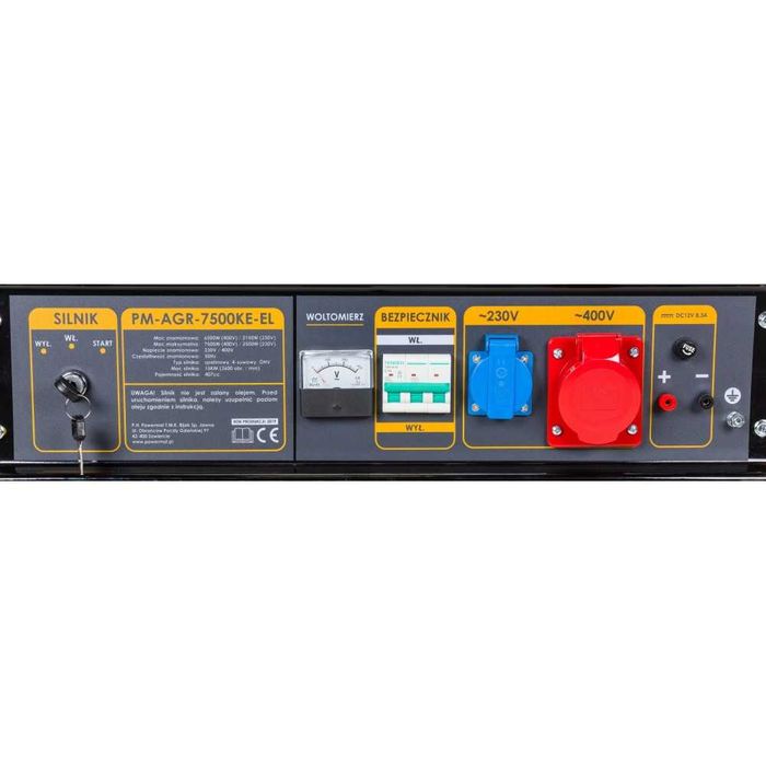 Agregat prądotwórczy 7500W 230V 400V AVR PM-AGR-7500M-EL