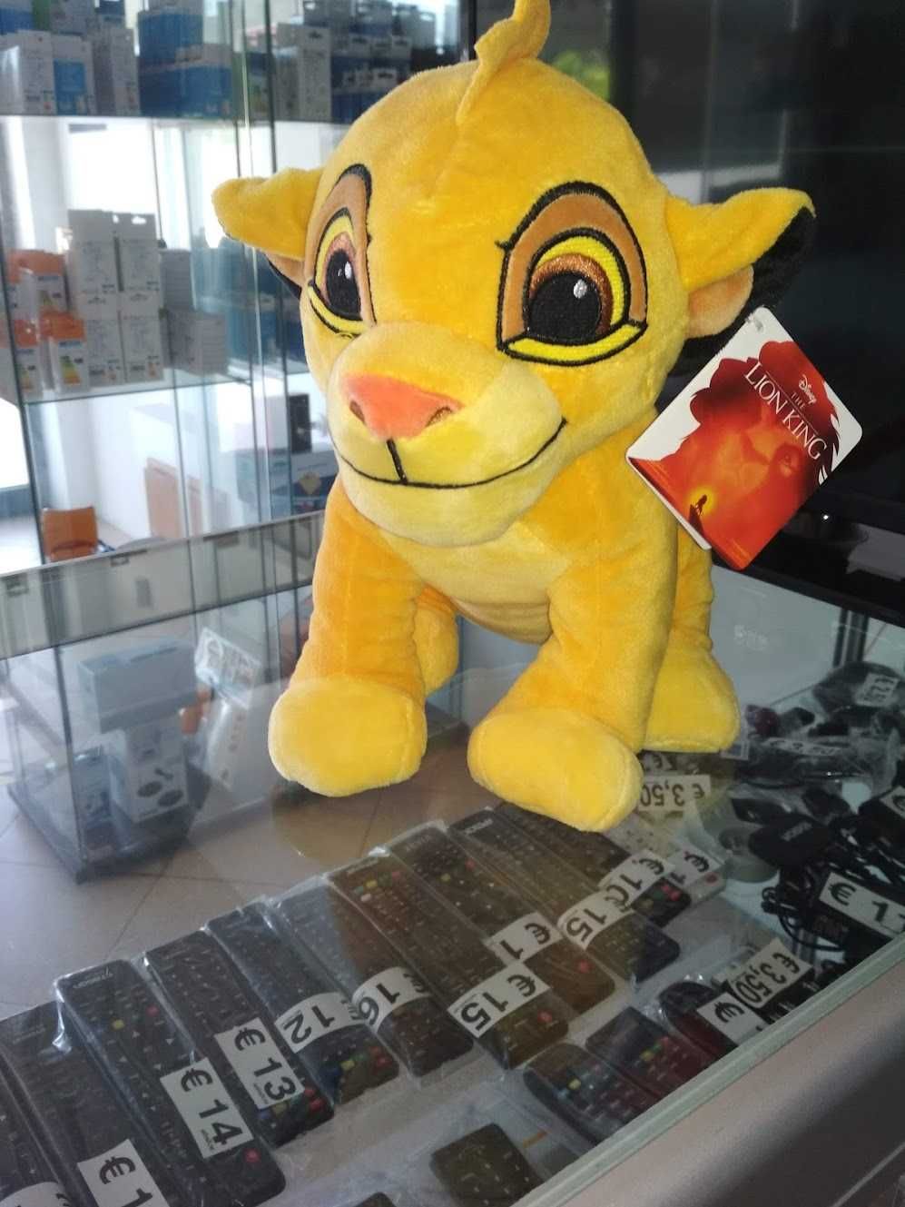 Peluche Rei Leão Simba criança 30 cm