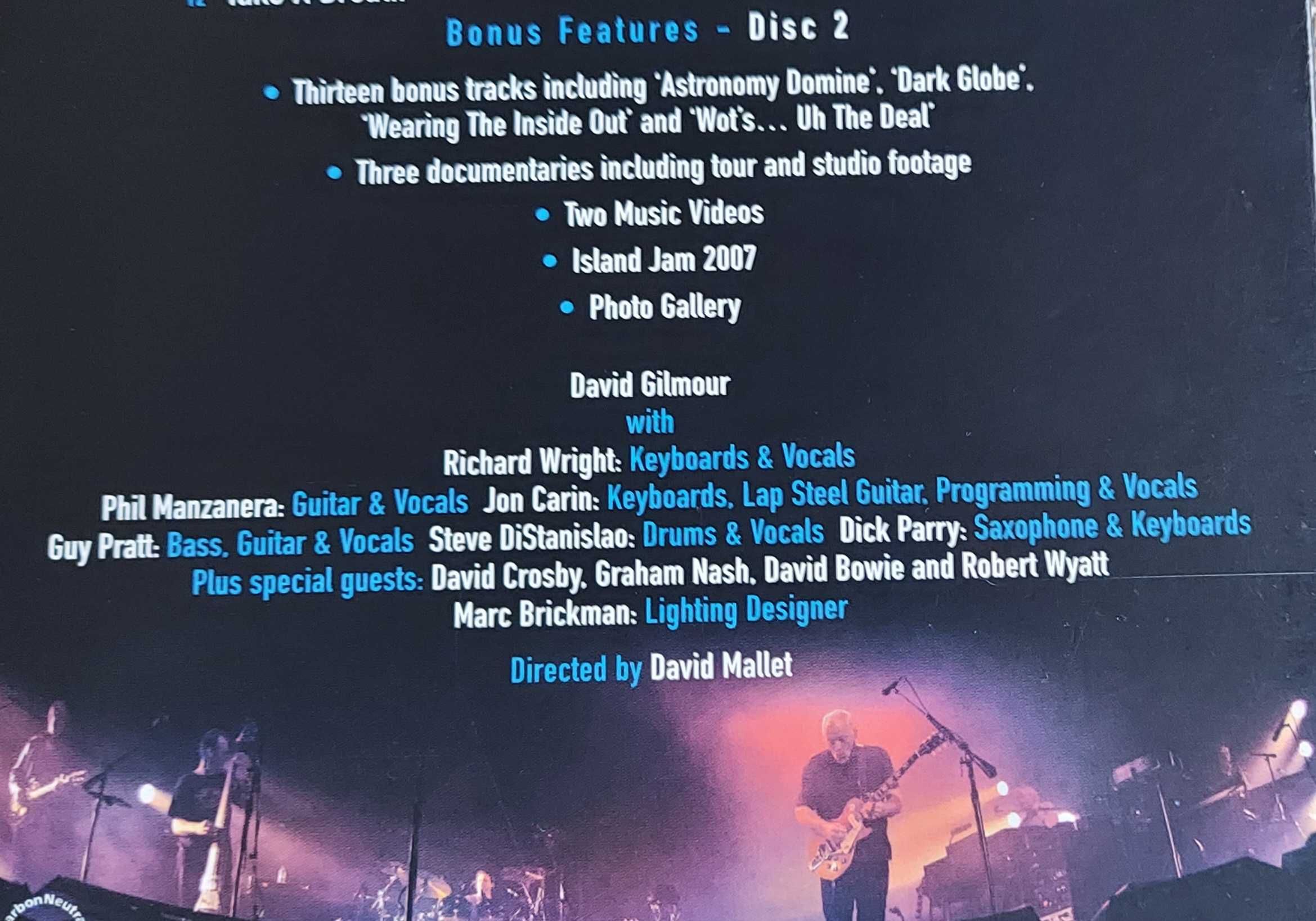 David Gilmour Live At Royal Albert Hall Special Edition koncert 2 DVD