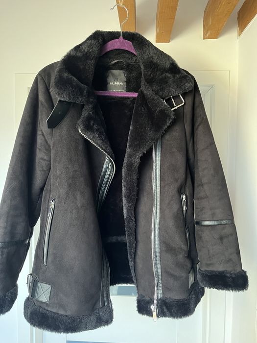 Pull&Bear kurtka pilotka z futerkiem M kożuch