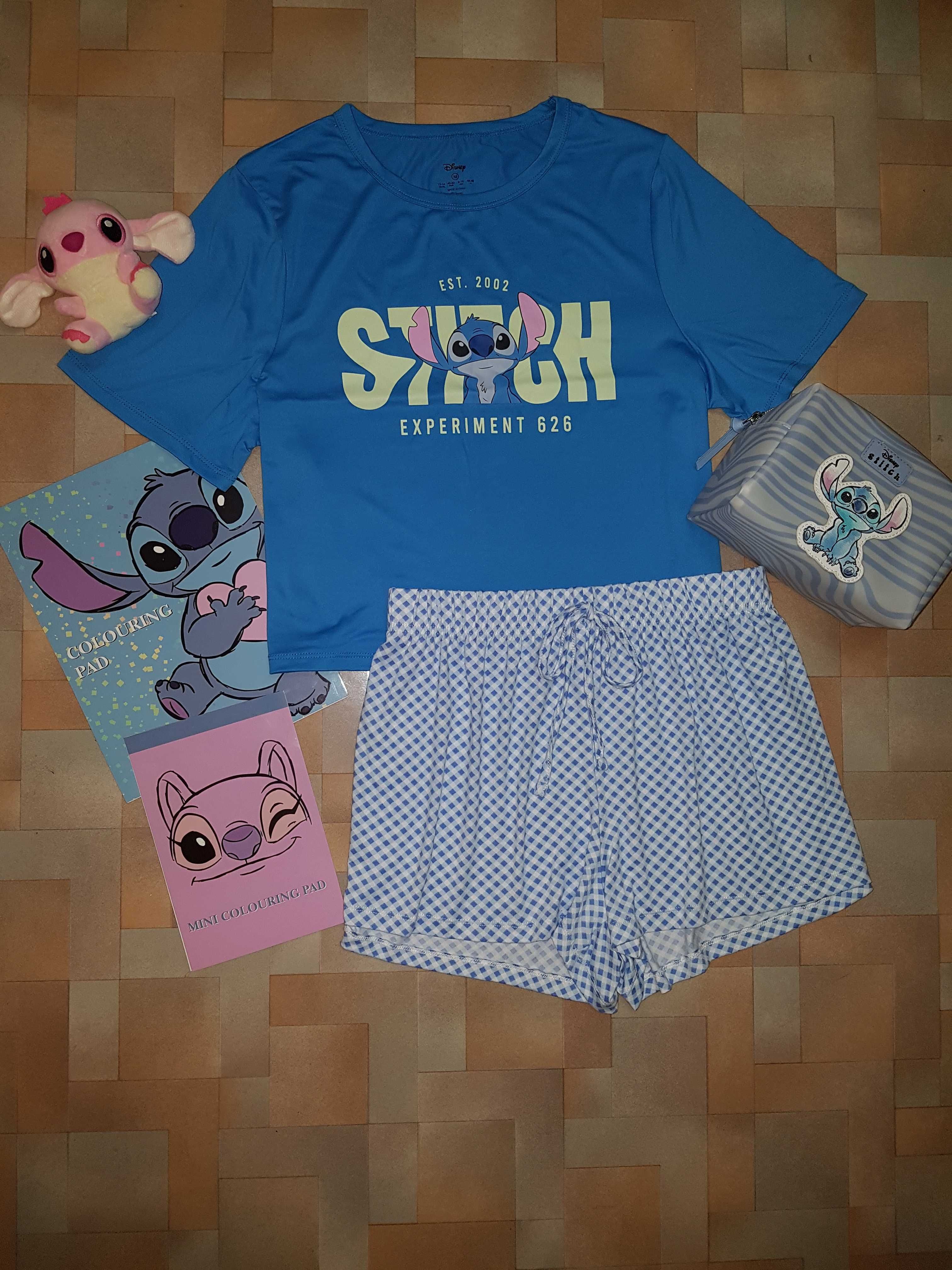 Яркая мягкая пижама Stitch Disney М размер, комплект микрофибра Стич