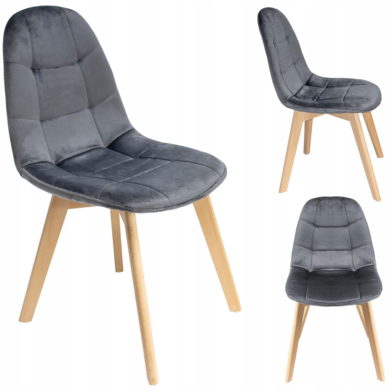 Krzesło COLIN szare (zestaw nogi + śruby)