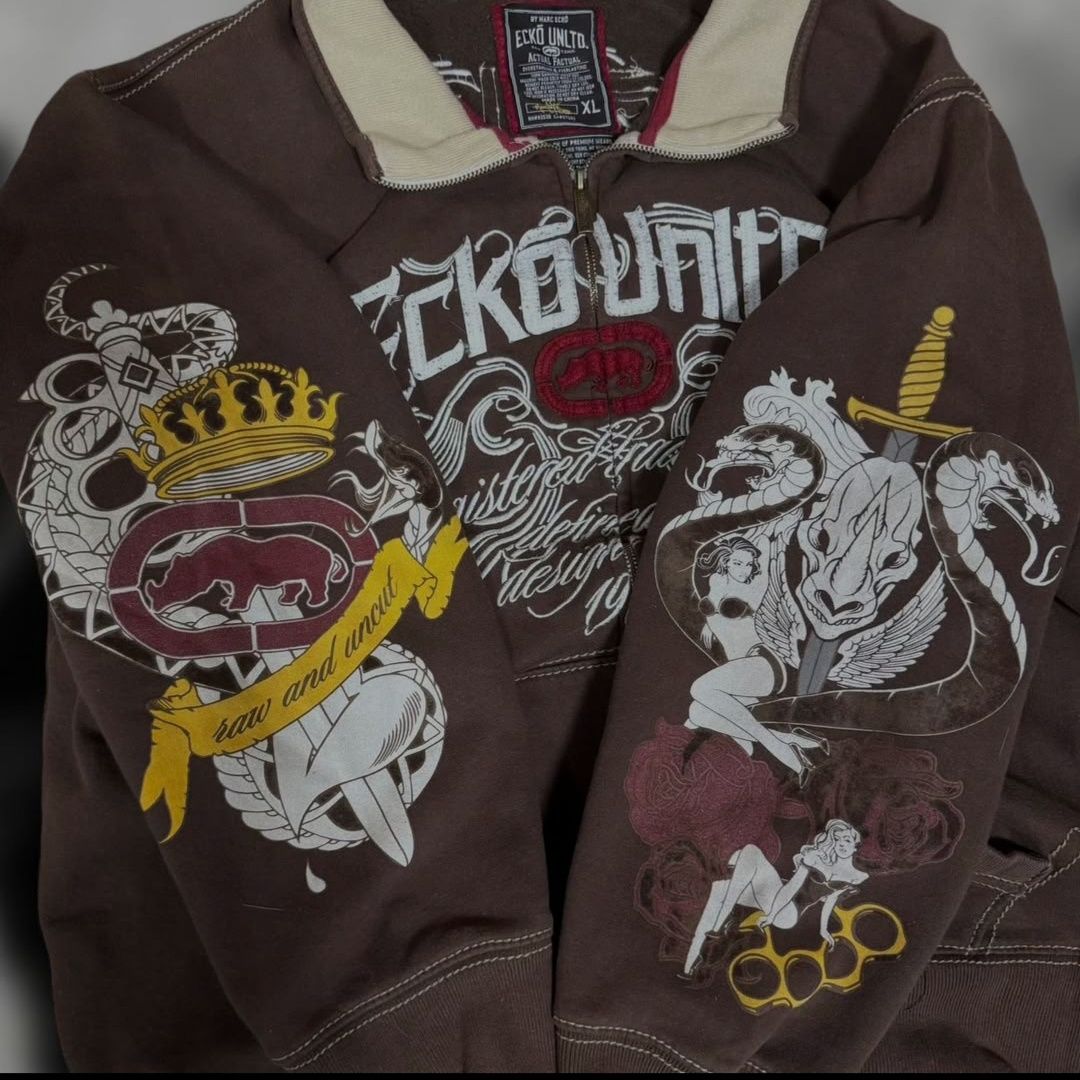 ecko unltd zip hoodie jesse pinkman style rap y2k sk8