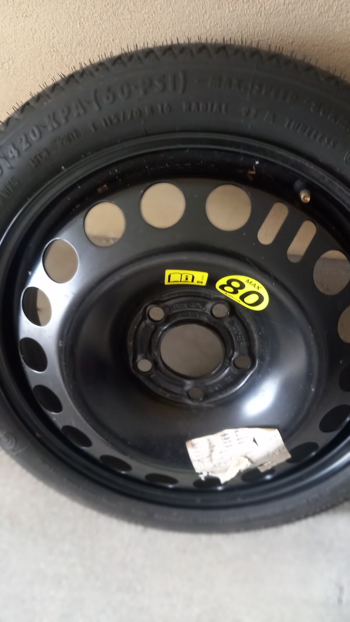 Pneu suplente opel astra jante 16"