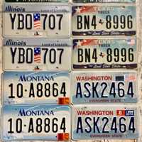 Американский номерной знак США раные штаты USA plate парный пара авто