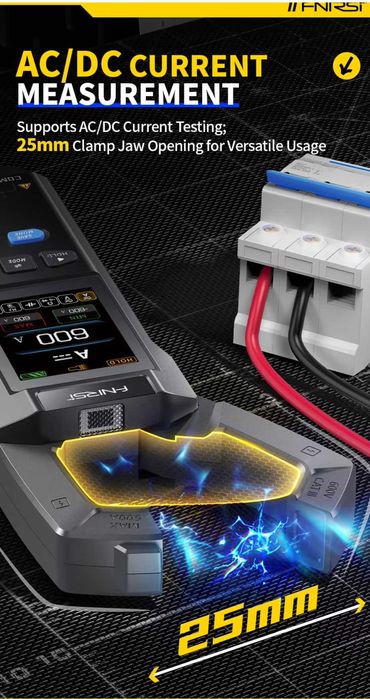 Токовые клещи FNIRSI DMC-100. AC/DC+термопара. Отдельно чехол