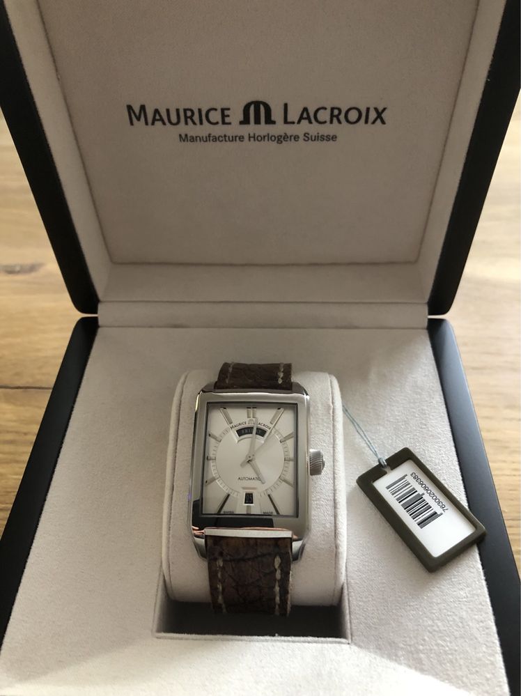 Maurice Lacroix Pontos Automatic Rectangular, kostka, Day Date