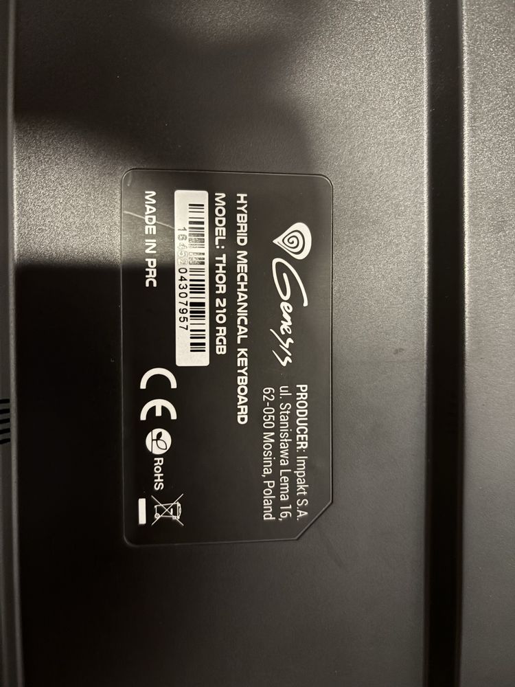 Klawiatura genesis thor 210 rgb