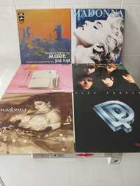 Vários discos de Vinil, The Cure, Moonspell, Pink Floyd, Deep Purple