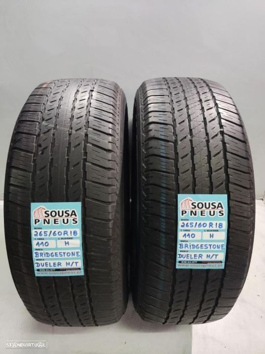 2 pneus semi novos 265-60r18 bridgestone - oferta dos portes