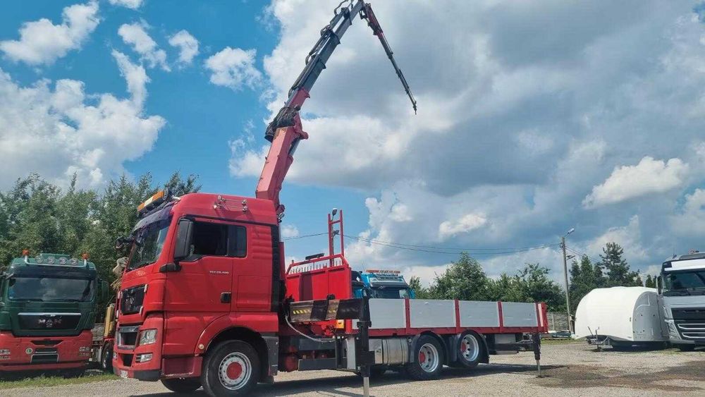 MAN TGX 28.480 HMF 4220+стріла FJ 900 26м кузов ще висувається на 1.5м