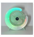 Портативний USB міні вентилятор з кольоровим LED підсвічуванням Fan F2