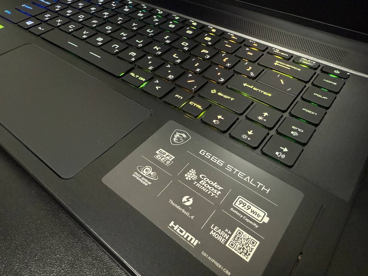 Ноутбук MSI GS66 Stealth 11UE 240Hz/IPS/i7-11800H/16GB/RTX 3060 6GB