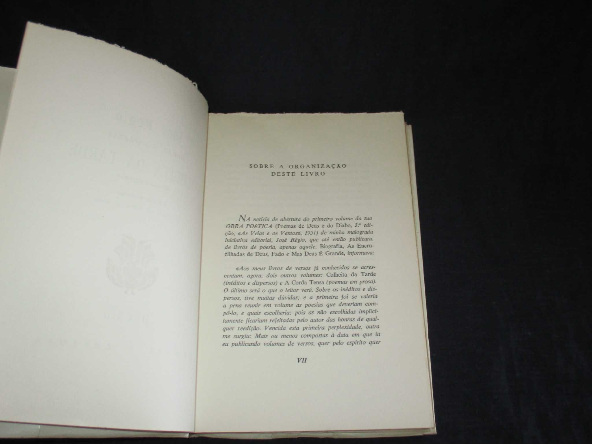 Livro Colheita da Tarde Inéditos e Dispersos José Régio 1ª edição 1971