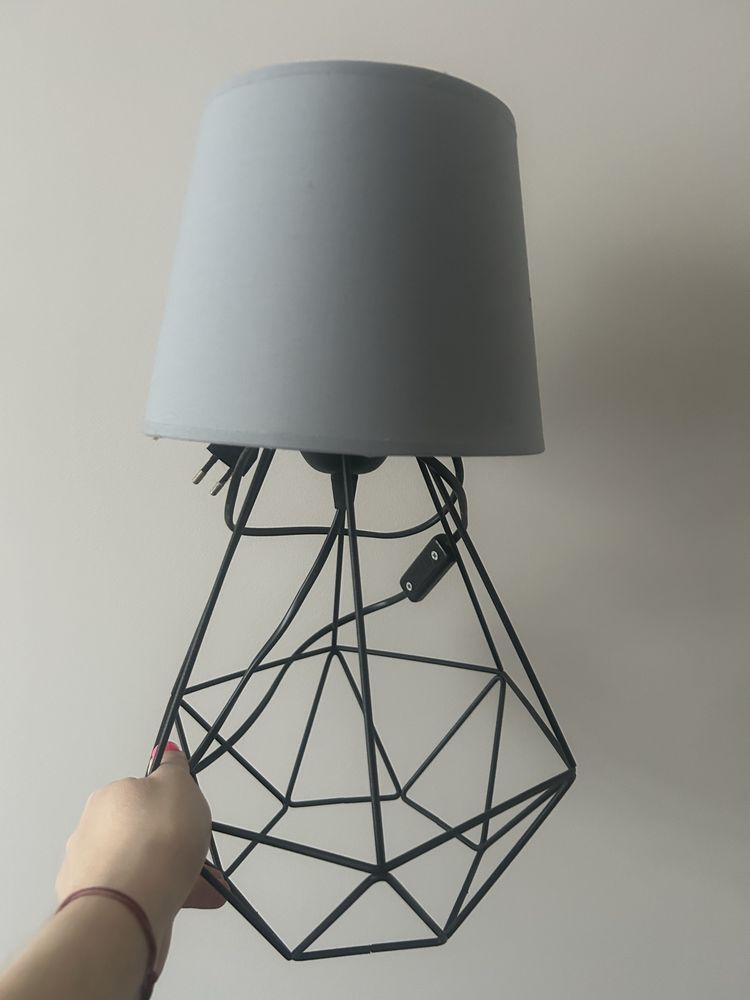Lampki nocne szare 2 sztuki