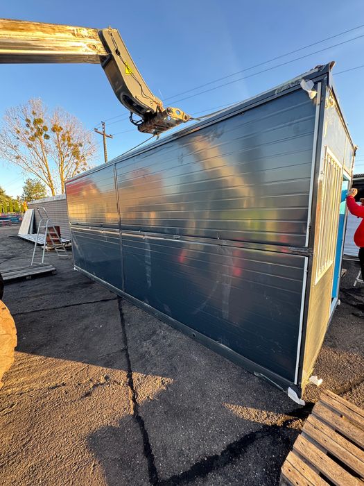 Kontener składany 5,8m x 2,50 m lekko uszkodzony grafit magazynowy