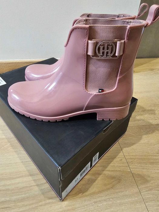 Różowe damskie kalosze Tommy Hilfiger