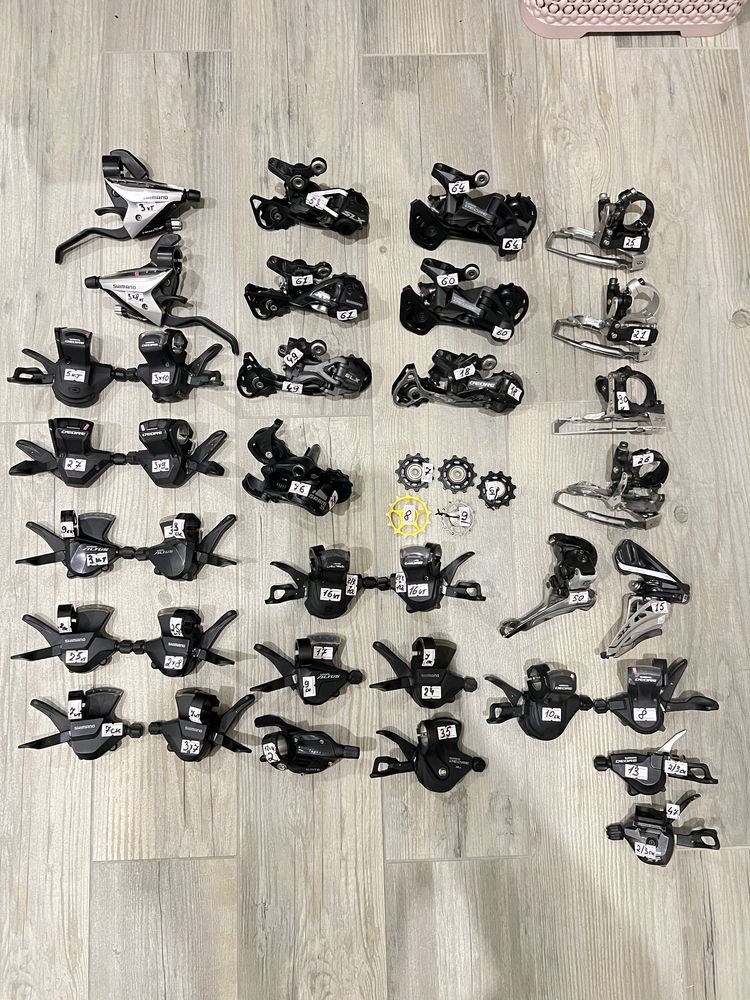 Шатуны/манетки/Перемикачі/Тормоза/Shimano/Acera/Alivio/Deore/Slx/XT
