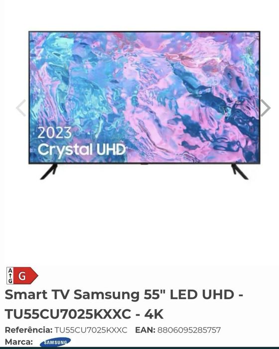 Smart tv Samsung 55 tu55cu7025kxxc